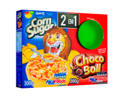 cereal corn sugar e choco boll