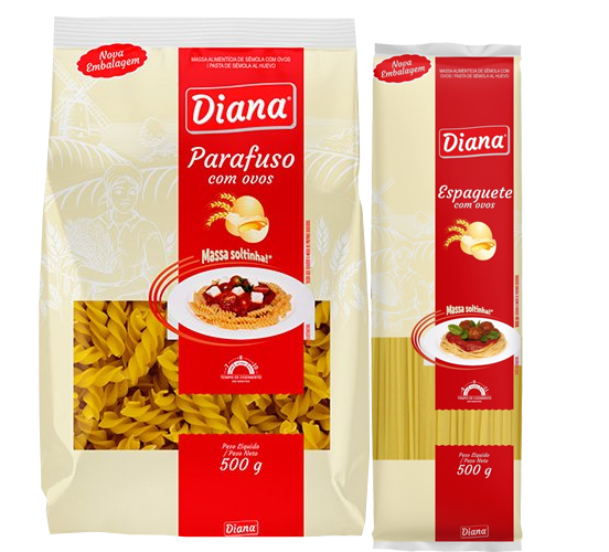 massa com ovos diana