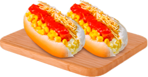 Cachorro-quente (trocar imagem do site por essa que tem a tabua embaixo)