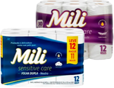 papel higienico mili 12 rolos